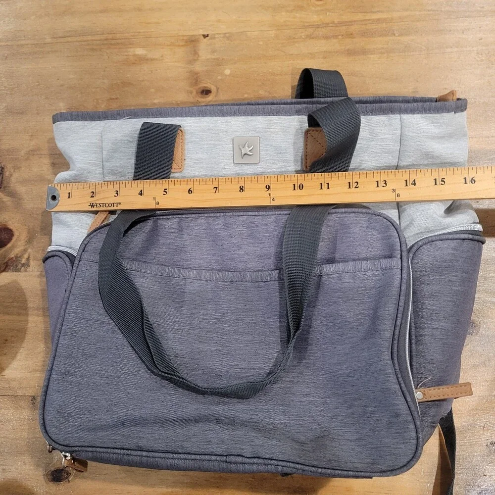 Bananafish Hybrid Convertible Diaper Bag Backpack Tote Grey Colorblock Travel
